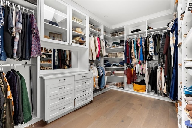 3914 Woodfield Dr, Sherman Oaks, CA 91403 - spacious closet with light wood finished floors