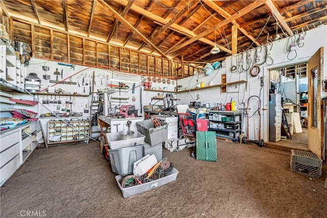 26447 20 Mule Team Rd, Boron, CA 93516 - misc room with a workshop area
