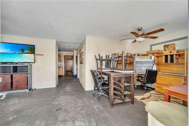 26447 20 Mule Team Rd, Boron, CA 93516 - office space featuring concrete floors and ceiling fan