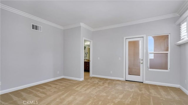 2225 Wind River Ln, Rowland Heights, CA 91748 - unfurnished room with ornamental molding, light colored carpet, and baseboards