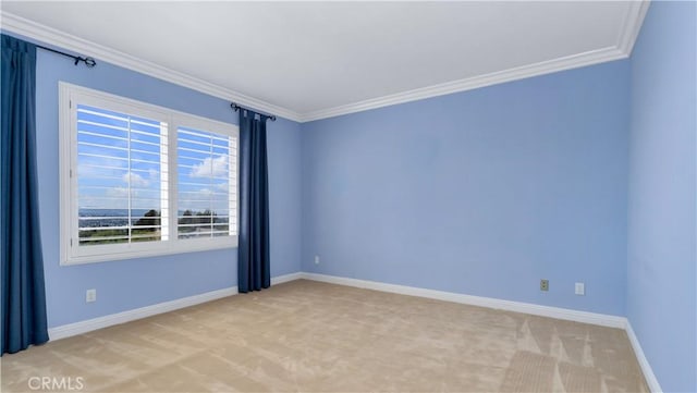2225 Wind River Ln, Rowland Heights, CA 91748 - spare room featuring light carpet, crown molding, and baseboards