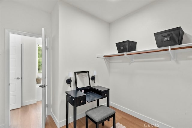 28321 Esplanada Dr, Valencia, CA 91354 - home office featuring wood finished floors and baseboards