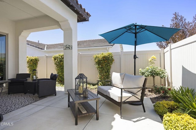 508 Autumn Path Ln, Santa Paula, CA 93060 - fenced backyard featuring an outdoor hangout area and a patio area