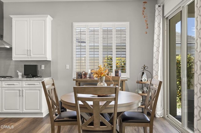 508 Autumn Path Ln, Santa Paula, CA 93060 - dining room with dark wood finished floors and healthy amount of natural light