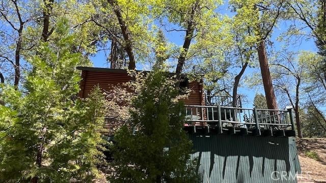 33796 Cedar Pines Ln, Green Valley Lake, CA 92341 - view of property exterior featuring a wooden deck
