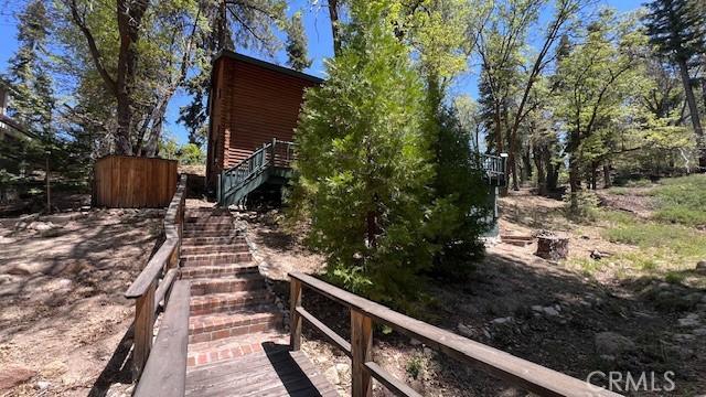 33796 Cedar Pines Ln, Green Valley Lake, CA 92341 - view of side of property with stairway