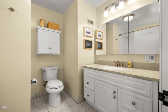 2156 Las Lunas St, Pasadena, CA 91107 - full bath featuring vanity, tile patterned flooring, and a shower