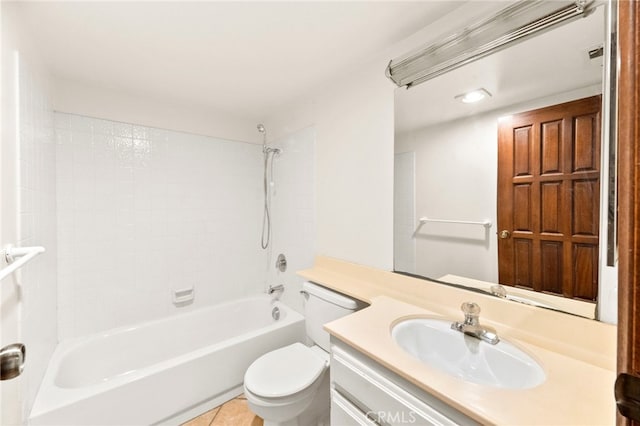 5715 Baltimore Dr Unit 35, La Mesa, CA 91942 - full bathroom with toilet, vanity, bathtub / shower combination, and tile patterned floors