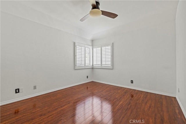 26966 Flo Ln Unit 318, Canyon Country, CA 91351 - empty room with a ceiling fan and wood finished floors