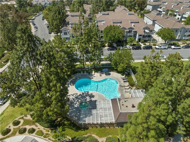 26966 Flo Ln Unit 318, Canyon Country, CA 91351 - aerial view of property's location with a pool