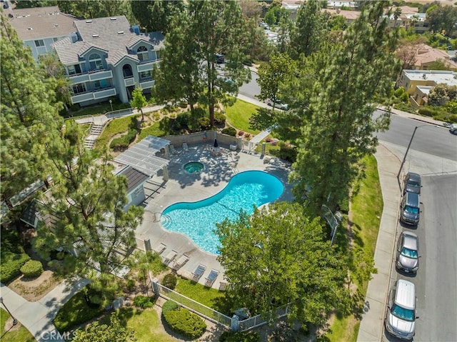 26966 Flo Ln Unit 318, Canyon Country, CA 91351 - bird's eye view of a pool
