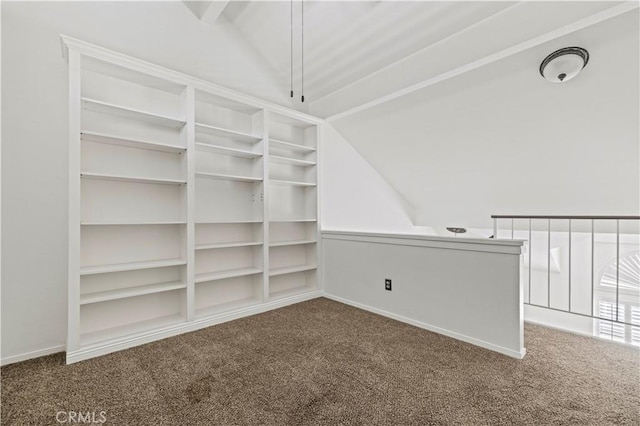 26966 Flo Ln Unit 318, Canyon Country, CA 91351 - carpeted spare room with vaulted ceiling and built in features