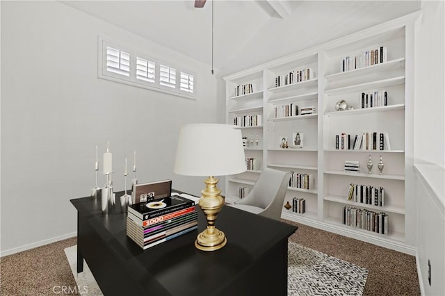26966 Flo Ln Unit 318, Canyon Country, CA 91351 - carpeted office space featuring a ceiling fan and baseboards