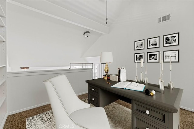 26966 Flo Ln Unit 318, Canyon Country, CA 91351 - carpeted office with vaulted ceiling and baseboards