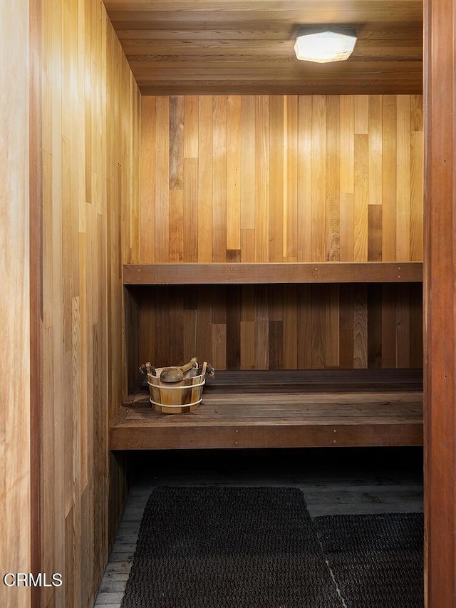 140 Belday Rd, Pasadena, CA 91105 - relaxing sauna featuring wooden walls and wood ceiling