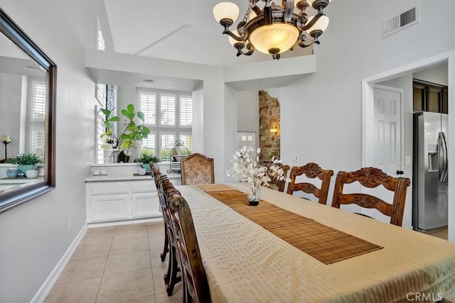 2279 Calle Liseta, San Dimas, CA 91773 - dining room featuring a chandelier, light tile patterned floors, and plenty of natural light