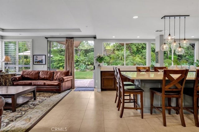 2279 Calle Liseta, San Dimas, CA 91773 - dining area with light tile patterned floors and recessed lighting