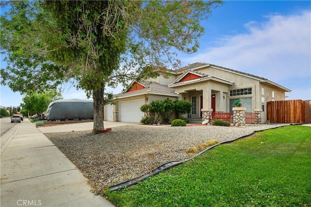 3065 Conestoga Canyon Rd, Palmdale, CA 93550 - view of front facade featuring concrete driveway, stucco siding, and an attached garage