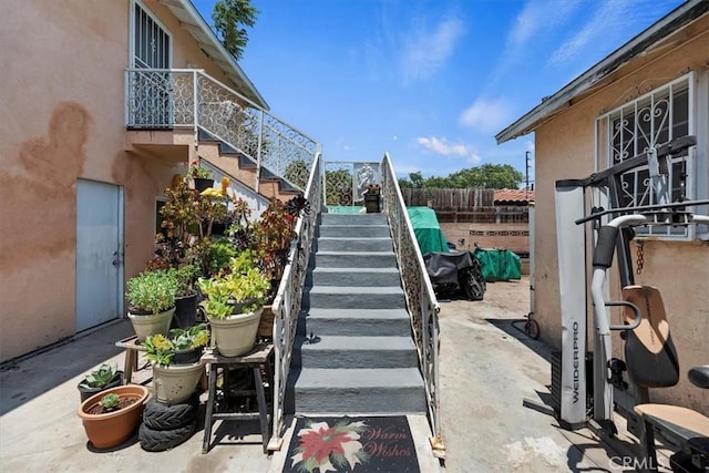 1218 S Sultana Ave Unit A, Ontario, CA 91761 - view of yard featuring stairway and a patio area