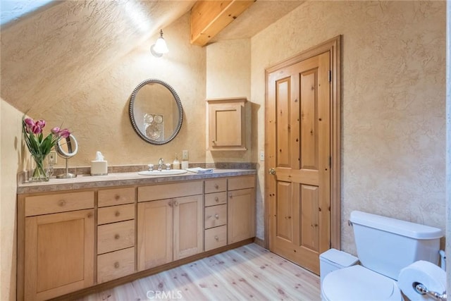 1900 Maple Dr, Weed, CA 96094 - bathroom featuring wood finished floors, toilet, and vanity