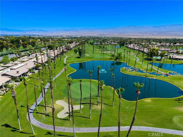 76022 Honeysuckle Dr, Palm Desert, CA 92211 - aerial view of residential area featuring a water and mountain view and a local golf course
