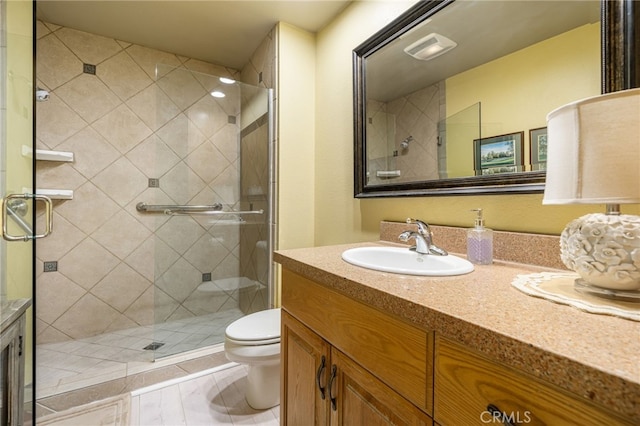 76022 Honeysuckle Dr, Palm Desert, CA 92211 - full bath with vanity and a shower stall