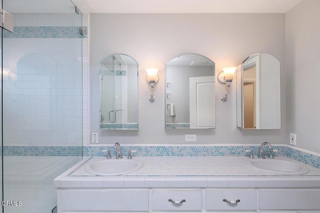 3115 Evelyn St, La Crescenta, CA 91214 - bathroom with double vanity and a shower