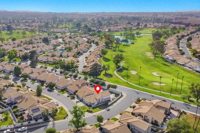 885 Oakland Hills Dr, Banning, CA 92220 - aerial view of residential area featuring a golf club and a nearby body of water