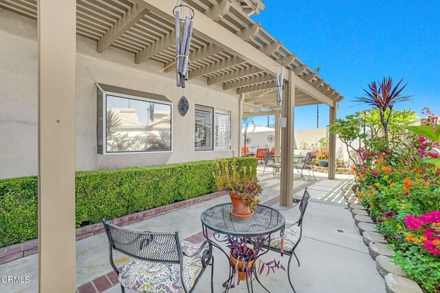 885 Oakland Hills Dr, Banning, CA 92220 - view of patio featuring a pergola