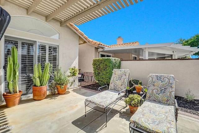 885 Oakland Hills Dr, Banning, CA 92220 - view of patio / terrace with a pergola