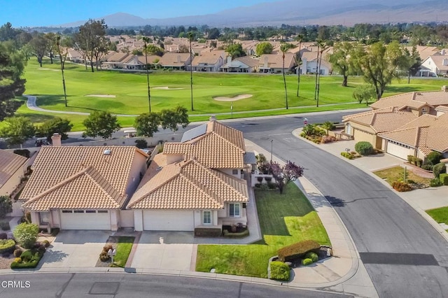 885 Oakland Hills Dr, Banning, CA 92220 - aerial view of residential area featuring a mountain backdrop and a local golf course