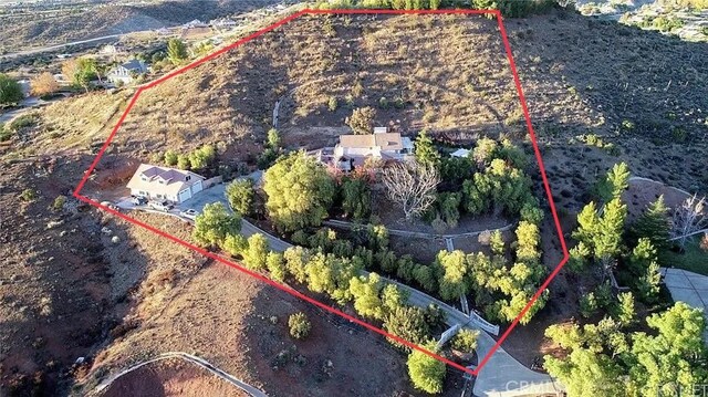 33710 Santiago Rd, Acton, CA 93510 - aerial view of property's location featuring property parcel outlined