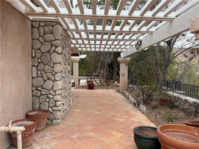 33710 Santiago Rd, Acton, CA 93510 - view of patio / terrace featuring a pergola