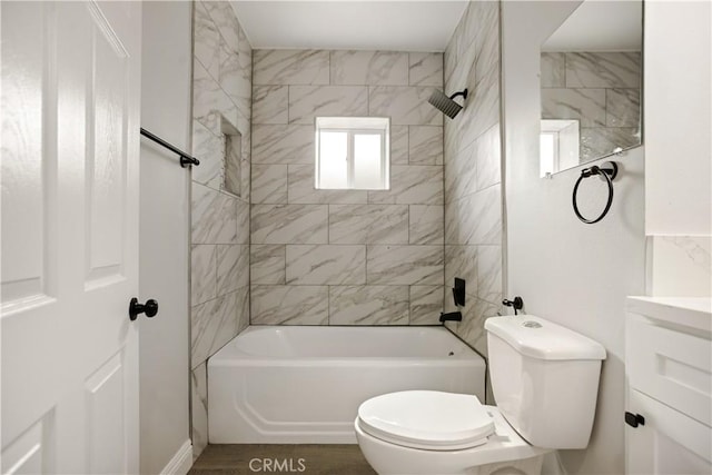 605 E Fredricks St, Barstow, CA 92311 - bathroom with toilet, shower / bathtub combination, and vanity