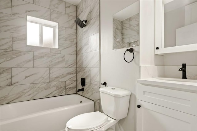 605 E Fredricks St, Barstow, CA 92311 - full bath featuring toilet, tub / shower combination, and vanity