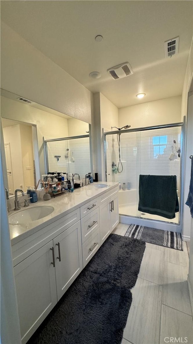 1416 Vigilant, Carson, CA 90746 - bathroom with a shower stall and double vanity