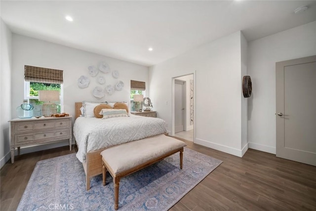 290 Piney Ln, Morro Bay, CA 93442 - bedroom with multiple windows, wood finished floors, baseboards, and recessed lighting
