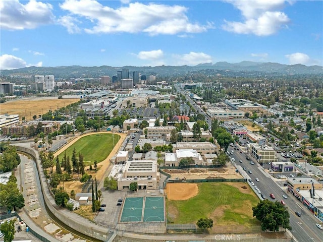 7049 Vassar Ave, Canoga Park, CA 91303 - aerial view of property's location with mountains and nearby urban area