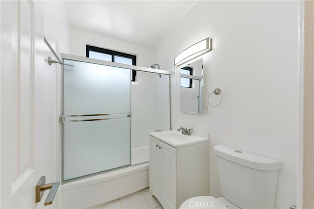 1242 Cedar Ave, Long Beach, CA 90813 - bathroom with toilet, vanity, and combined bath / shower with glass door