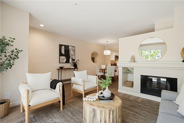 6375 Woodrow Ct Unit 3, Chino Hills, CA 91709 - living area with wood finished floors, recessed lighting, and baseboards