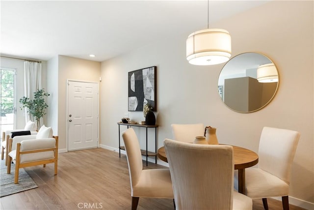 6375 Woodrow Ct Unit 3, Chino Hills, CA 91709 - dining room with light wood-type flooring, baseboards, and recessed lighting