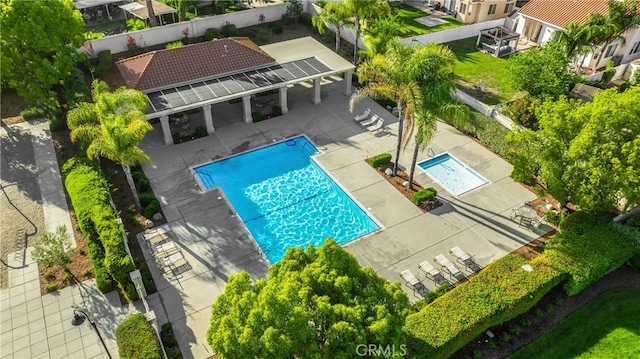 27472 Swallow Ct, Temecula, CA 92591 - drone / aerial view of a pool area