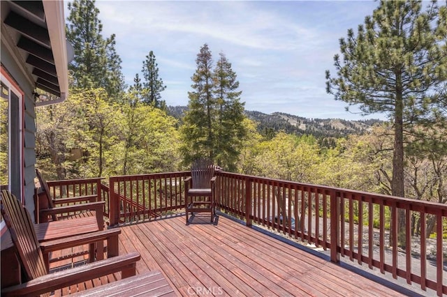 43656 Ridge Crest Dr, Big Bear Lake, CA 92315 - deck featuring a view of trees