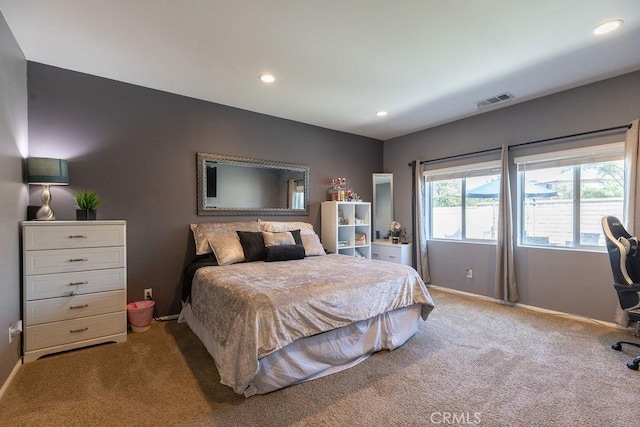 24802 Sandy Trail Pl, Menifee, CA 92584 - carpeted bedroom featuring baseboards and recessed lighting