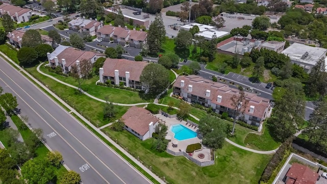 22 Seaview Dr S, Rolling Hills Estates, CA 90274 - aerial view of property and surrounding area with a pool and nearby suburban area