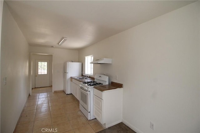 509 E Williams St, Yermo, CA 92398 - kitchen featuring white appliances, under cabinet range hood, a sink, and healthy amount of natural light