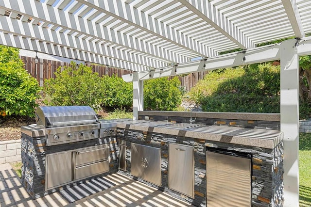 2528 Windmill View Rd, El Cajon, CA 92020 - view of patio / terrace featuring a sink and a pergola