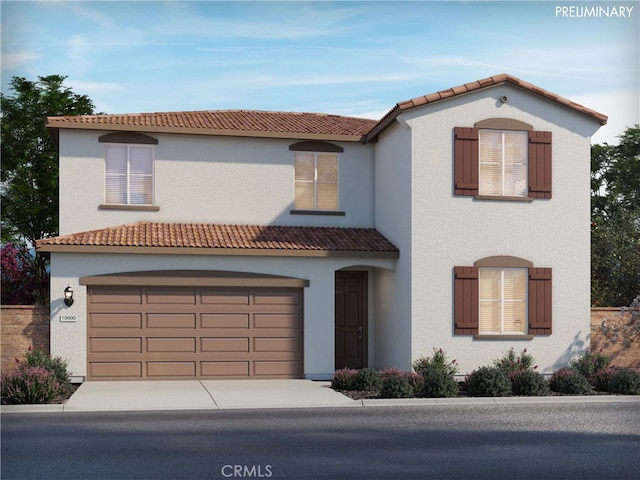 35390 Garcia St, Beaumont, CA 92223 - mediterranean / spanish home with a tile roof, stucco siding, and concrete driveway