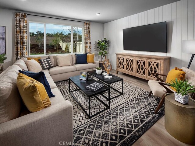 35390 Garcia St, Beaumont, CA 92223 - living room featuring wood finished floors and recessed lighting