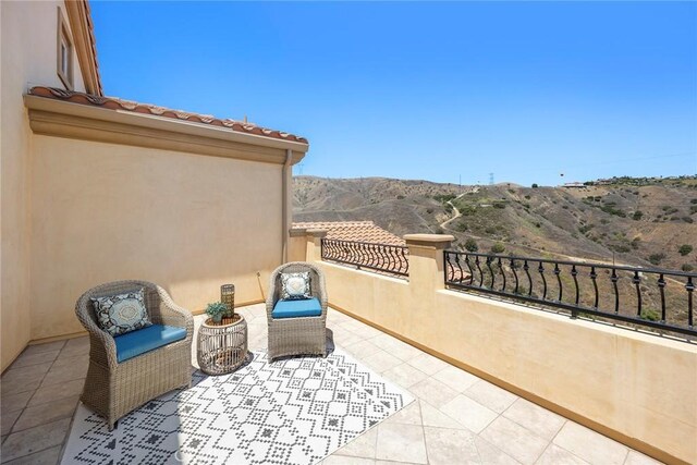 21925 Heatheridge Dr, Yorba Linda, CA 92887 - view of patio with a mountain view and a balcony